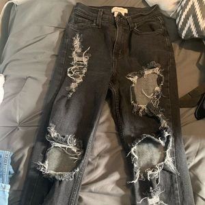 Black OOTD FASH jeans